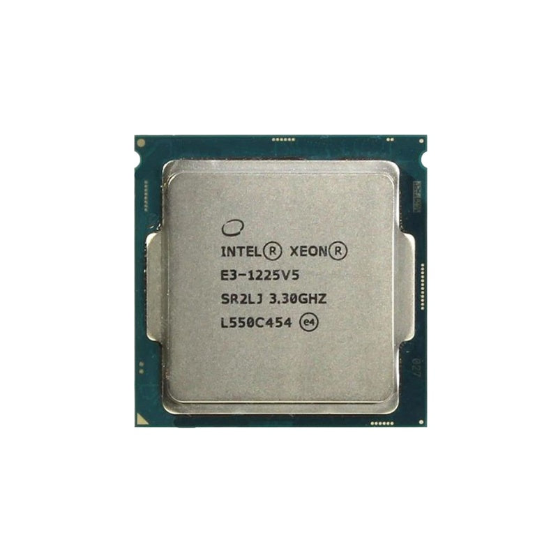 Intel Xeon E3-1225 v5 Processor, 4 Cores, 4 Threads, 3.3 GHz (3.7 GHz Turbo), LGA 1151, 8MB Cache - Server CPU