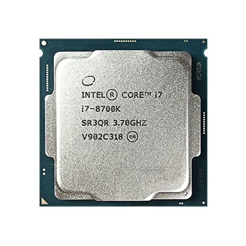 Intel Core i7-8700K Processor, 6 Cores, 12 Threads, 3.7 GHz (4.7 GHz Turbo), LGA 1151, 12MB Cache - Desktop CPU