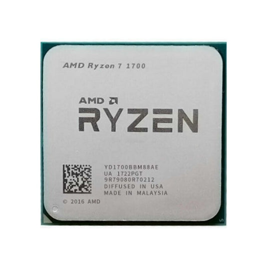 AMD Ryzen 7 1700 Processor, 8 Cores, 16 Threads, 3.0 GHz (3.7 GHz Turbo), AM4, 16MB Cache - Desktop CPU