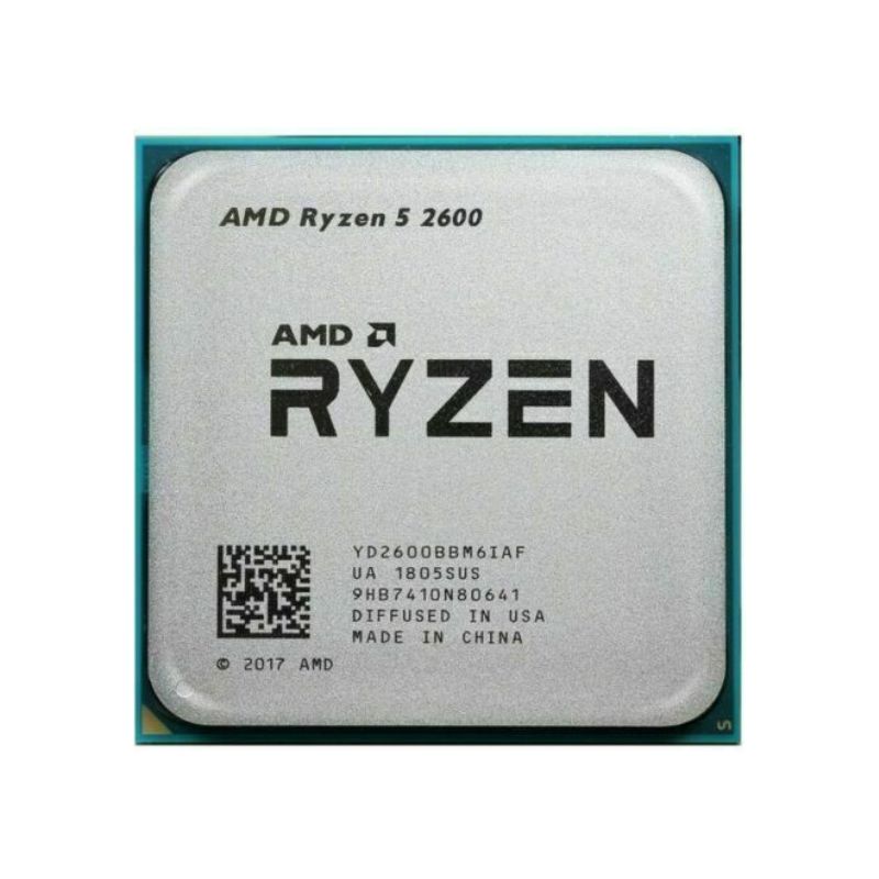 AMD Ryzen 5 2600 Processor, 6 Cores, 12 Threads, 3.4 GHz (3.9 GHz Turbo), AM4, 19MB Cache - Desktop CPU