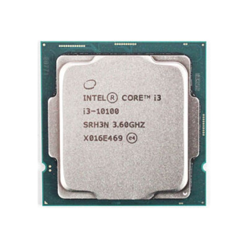 Intel Core i3-10100 Processor, 4 Cores, 8 Threads, 3.6 GHz (4.3 GHz Turbo), LGA 1200, 6MB Cache - Desktop CPU