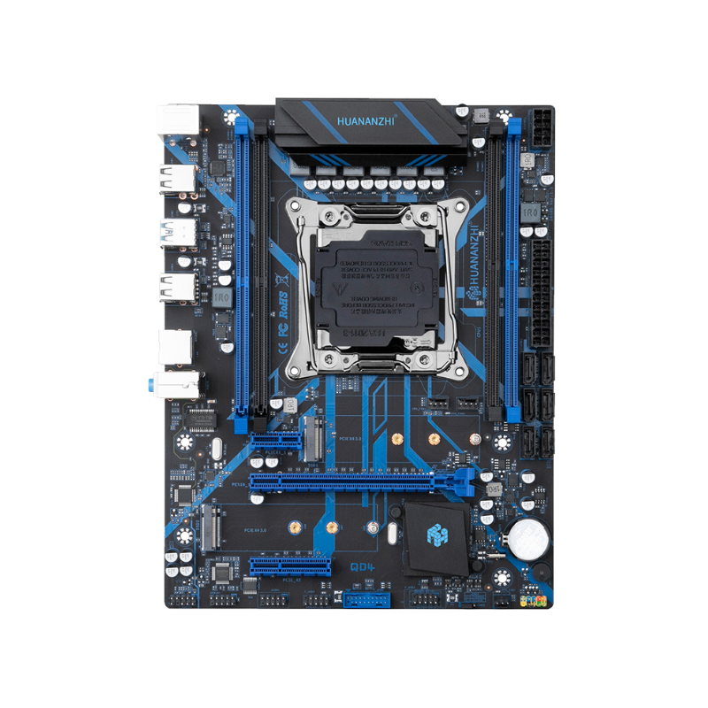 HUANANZHI X99-QD4 Motherboard, Intel Socket 2011-3, DDR4, ATX, USB 3.0, SATA 6Gb/s - High-Performance Desktop Motherboard